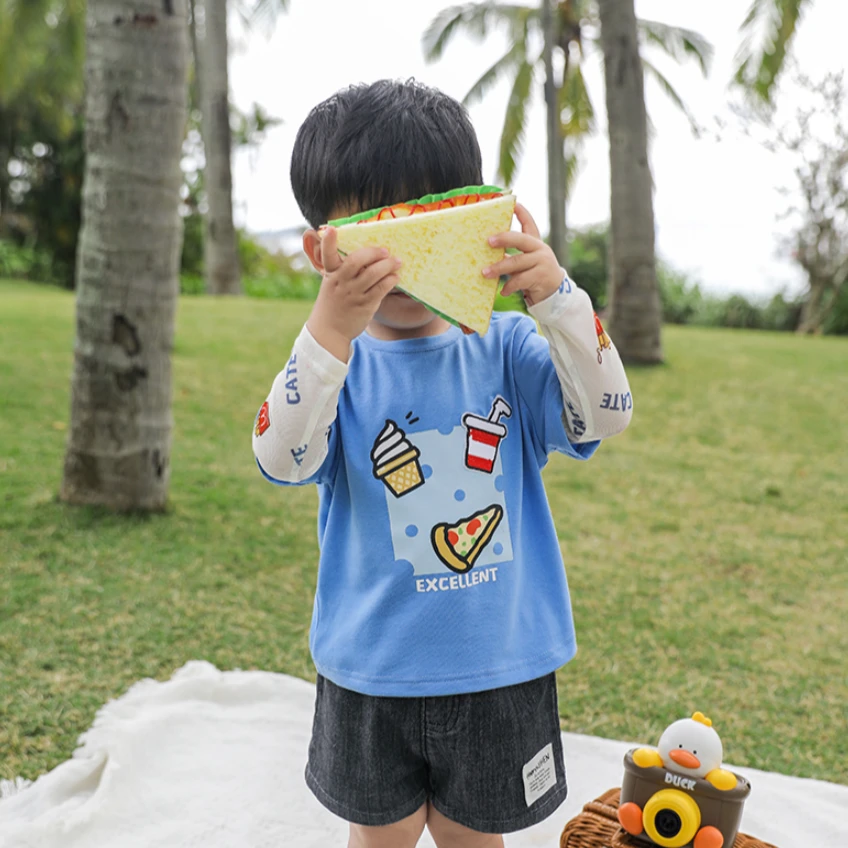 130小O爸男婴童假两件T恤套装【夏季浮力】NQX37401B