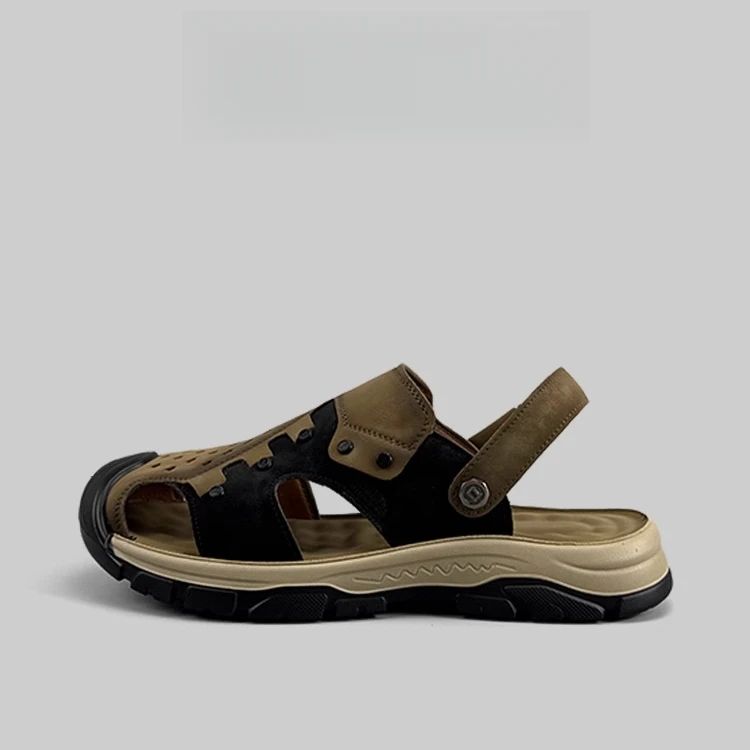 拉奇巴茨夏季透气包头凉鞋两用开车凉拖鞋休闲外穿厚底防滑沙滩鞋