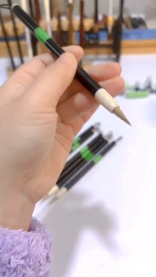 星若 檀木笔杆黄狼小楷毛笔1支