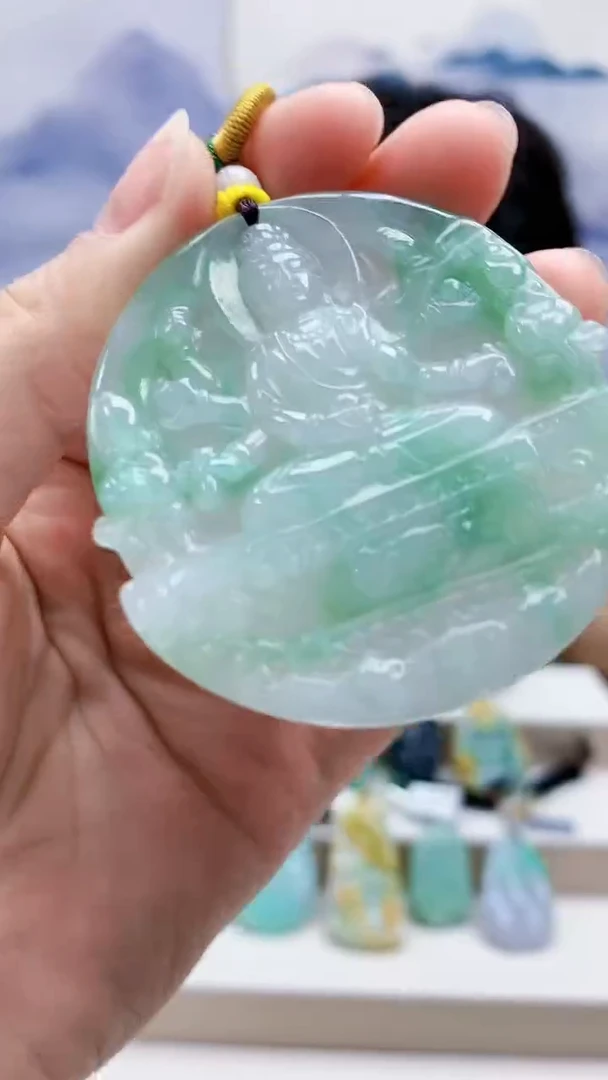 未镶嵌定制翡翠5145lr-毛货挂件17