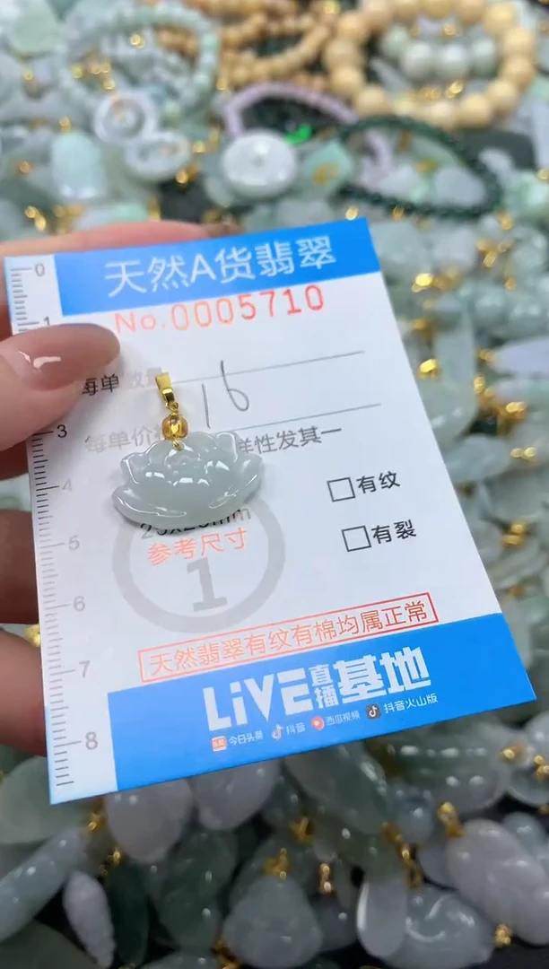 颈饰未镶嵌翡翠净货挂件-5710