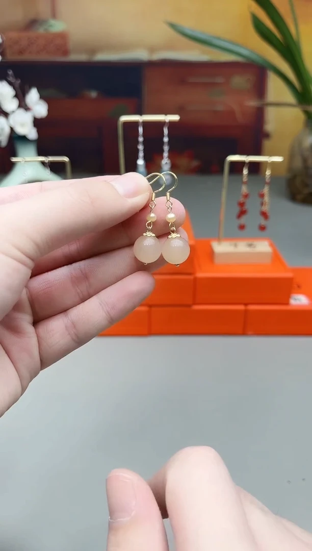 未镶嵌耳钉玛瑙/玉髓218