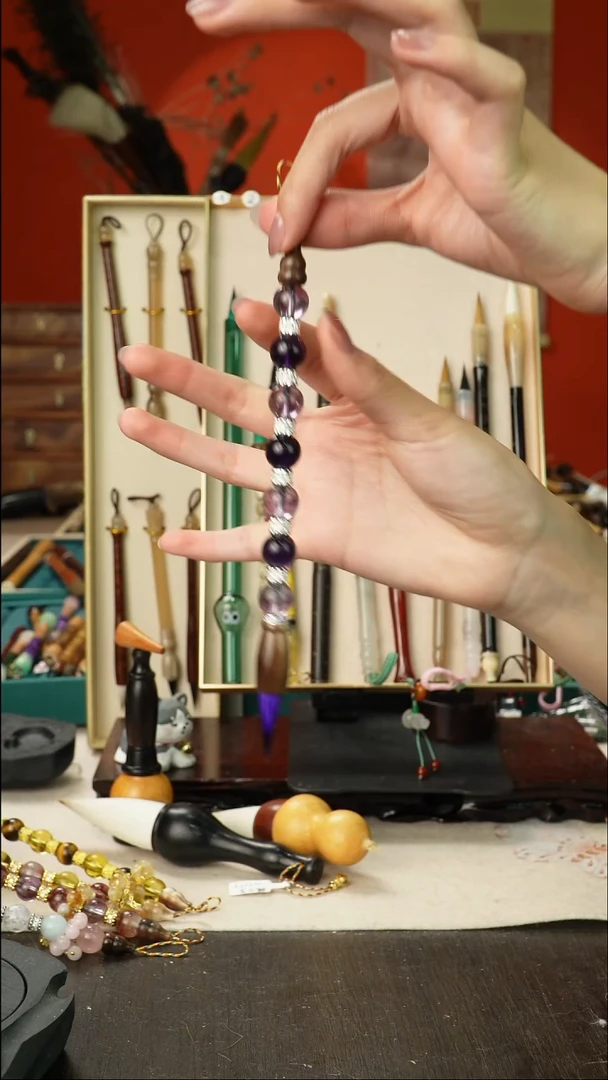 54号孤品高货毛笔链接 清水试笔 蘸墨不退