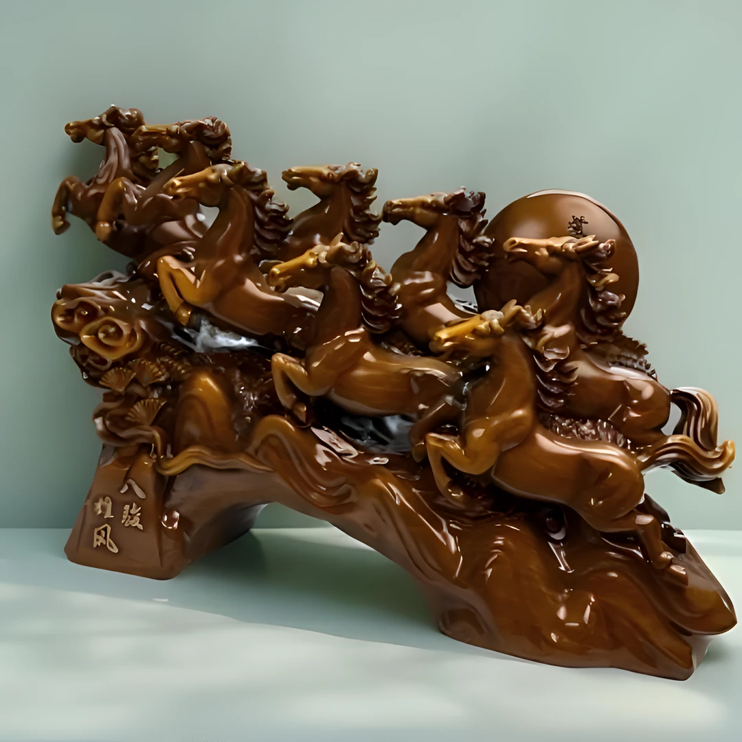 XDH八马042款家居摆件乔迁开业礼品【长37宽12高23厘米】