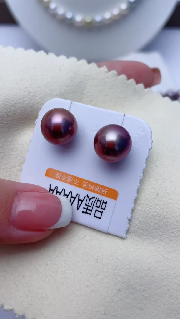 【闪购商品】淡水珍珠耳饰18K金镶嵌W94