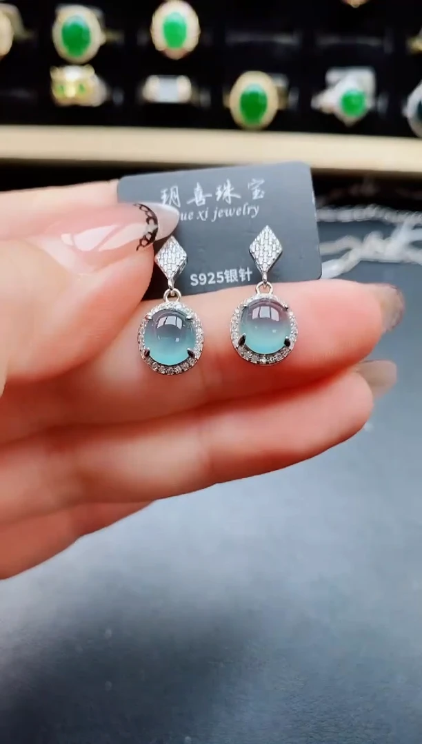 翡翠戒指银S925镶嵌321321