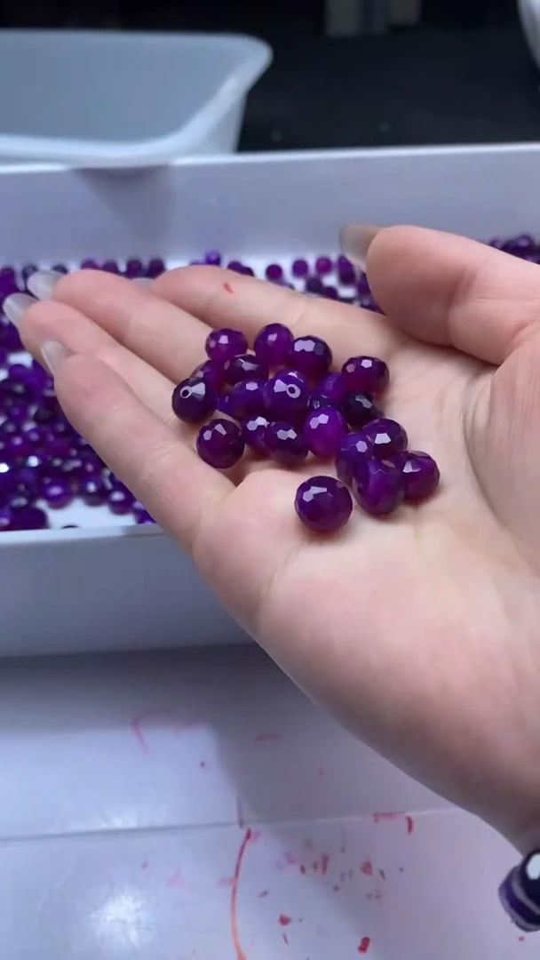 未镶嵌颈饰玛瑙/玉髓w2785舒*俱来切面算盘9*7MM*4颗