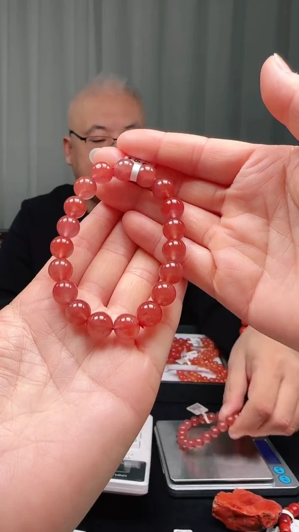 未镶嵌多样性发一件南红玛瑙10mm保山圆珠单圈 冰红