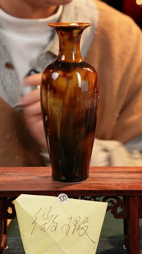 【闪购商品】摆件纯手工原创高温瓷器〖玳瑁釉〗