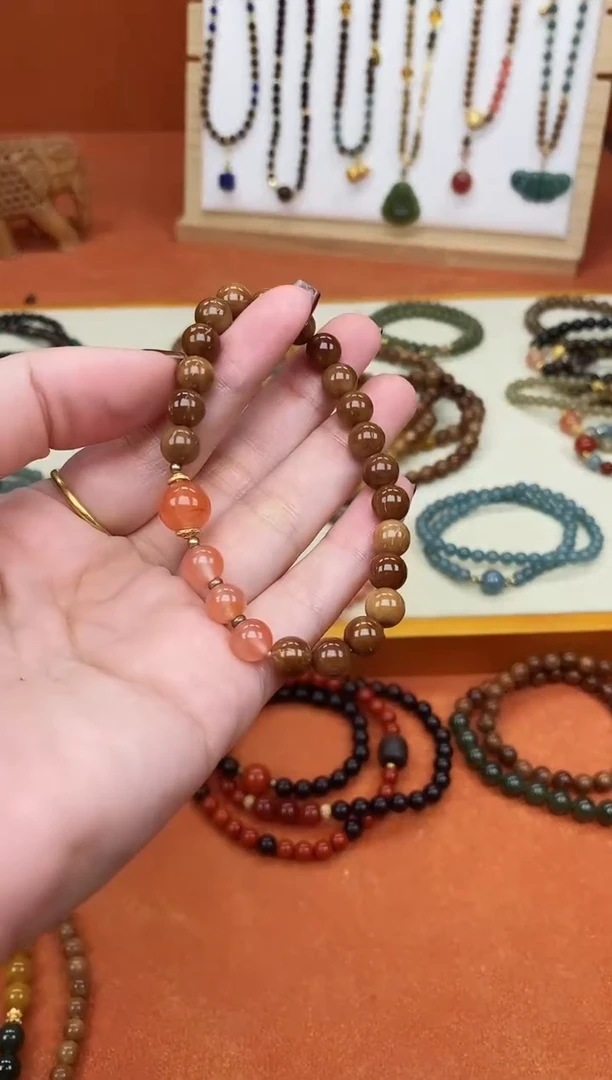 手串库克未镶嵌单圈库克菩提冰飘南红手串