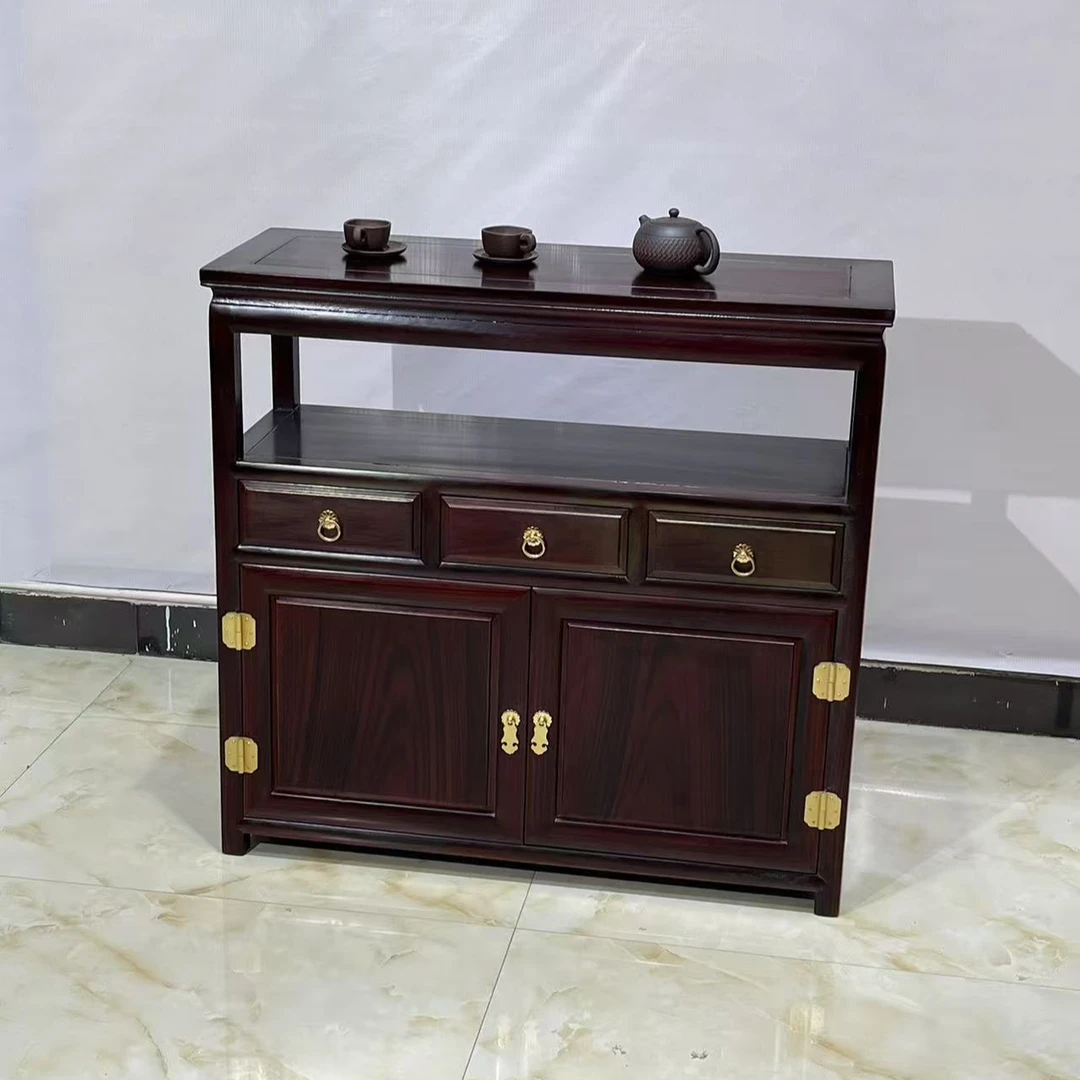 开化红殿家具黑酸枝餐边柜鞋柜茶水柜仿古柜储物柜86*32*82