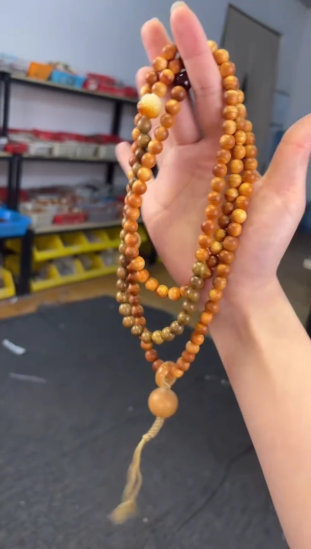 柏木无事牌8mm崖柏斜跨链