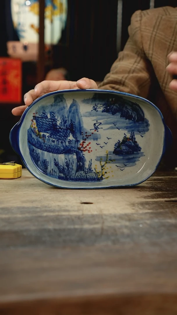 【闪购商品】瓷片景德镇纯手工釉下彩精品餐具