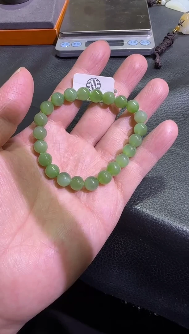 未镶嵌手串和田玉黑羊洞碧玉手串（产地直发）
