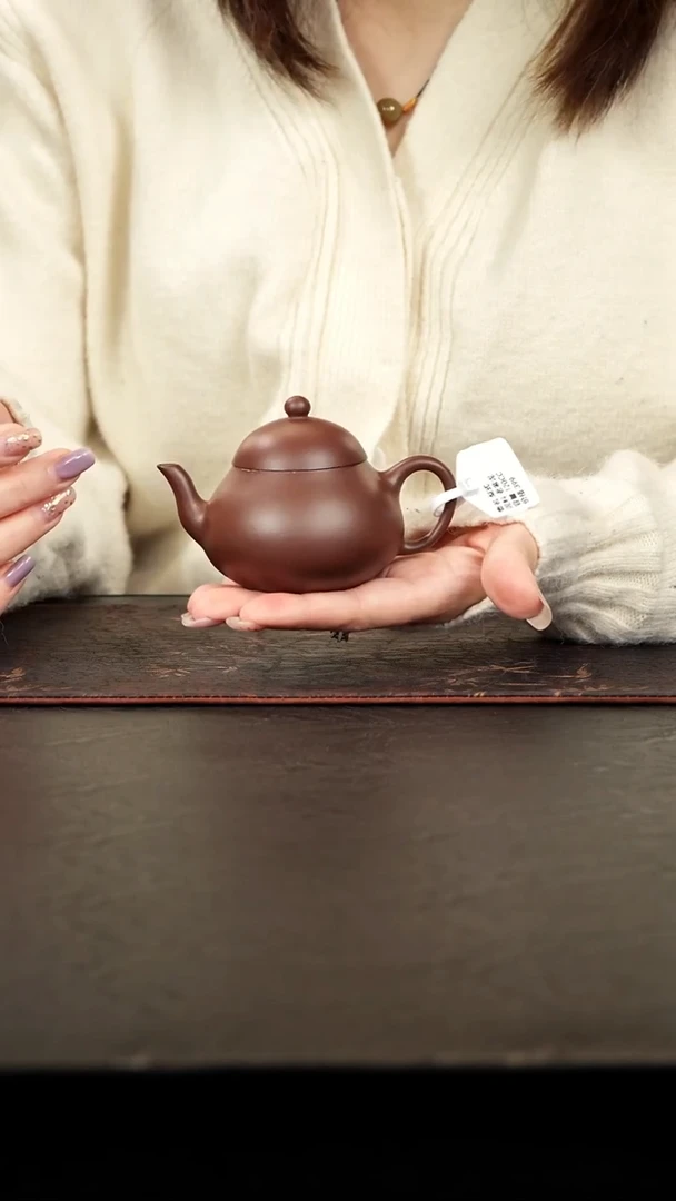 茶壶紫砂老紫泥梨式120cc