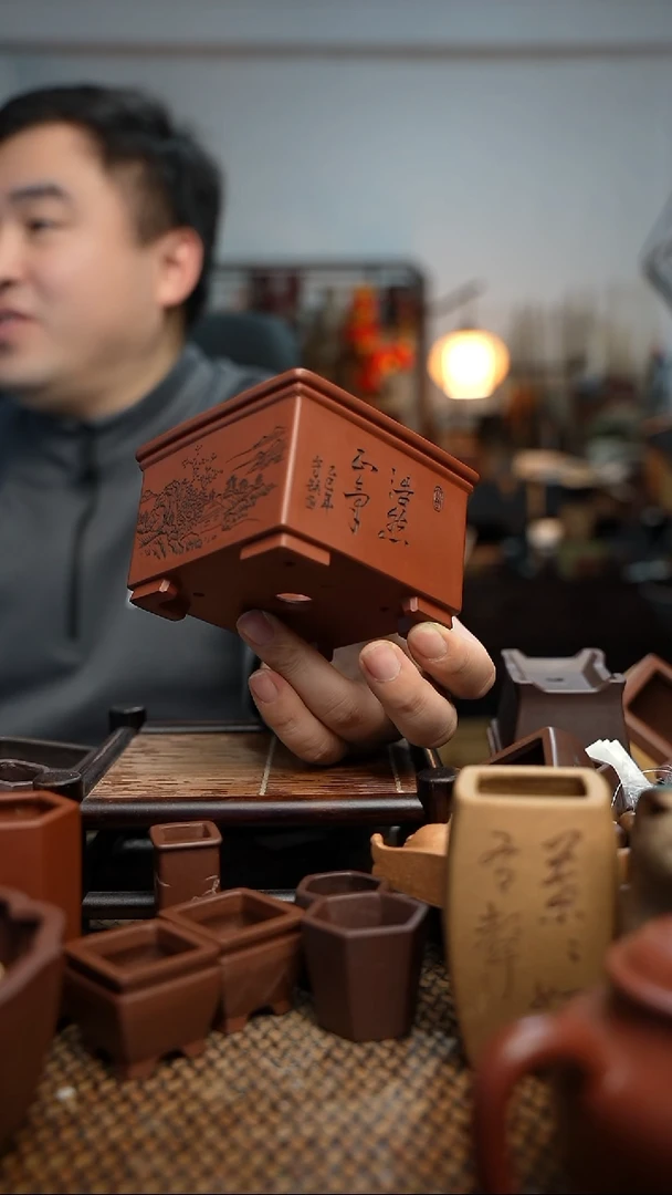 紫砂花盆長木軒精品紫砂