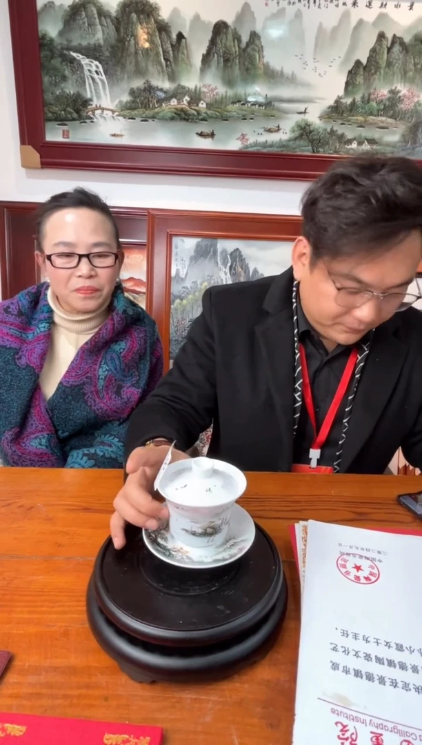 【闪购商品】摆件景德镇陶瓷粉彩三才盖碗3508
