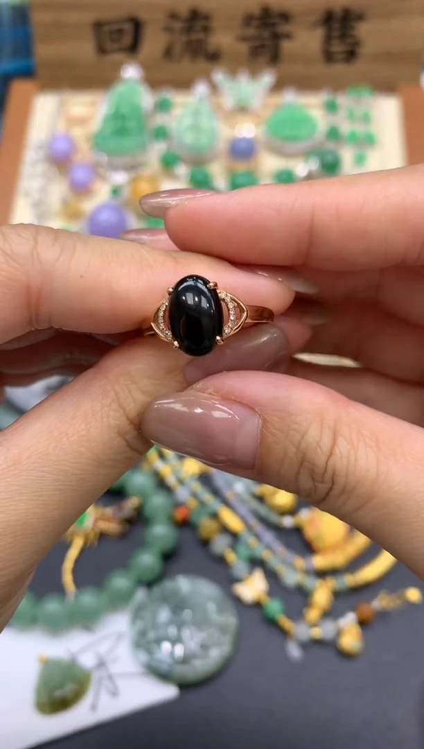 【闪购商品】翡翠戒指18K金镶嵌62-中国好珍宝