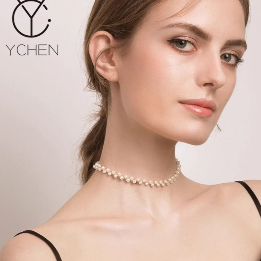 铜合金项链 气质可调节颈链韩时尚简约水晶项链两用锁骨链教师节