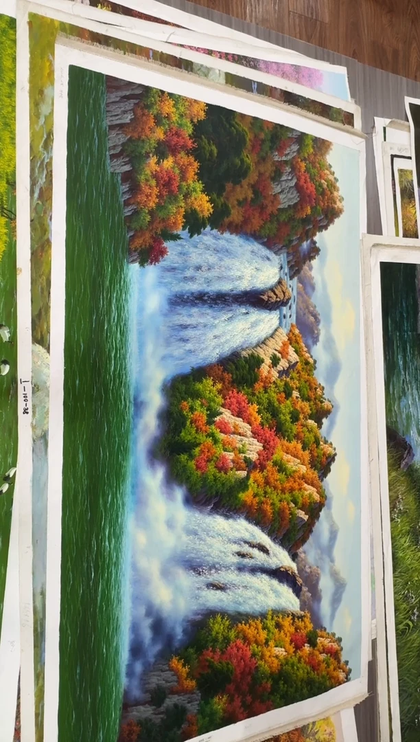 油画【85号】约1.6米丨朝鲜原创纯手绘孤品油画丨顺丰包邮