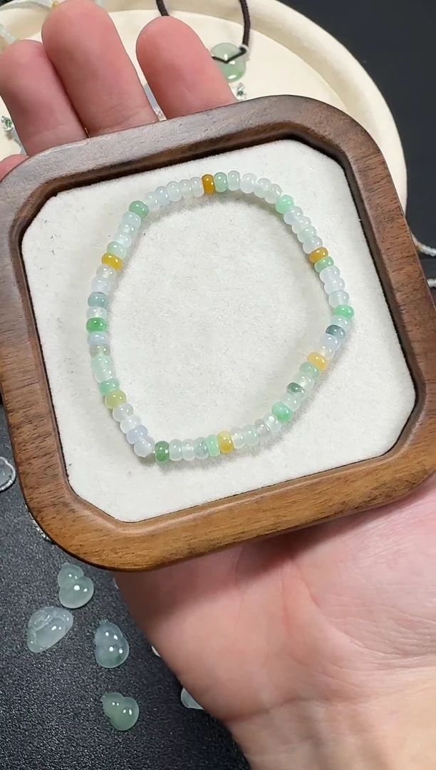 未镶嵌手串翡翠翡翠算盘珠手串