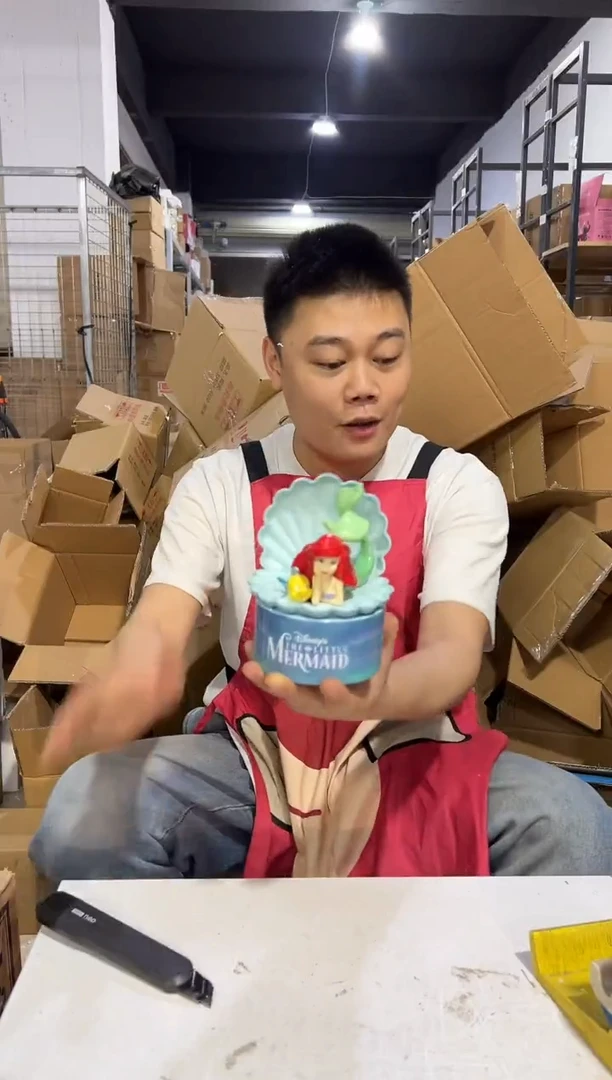 瓷片陶瓷美人鱼首饰盒