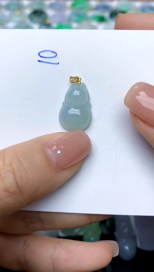 【闪购商品】翡翠颈饰18K金镶嵌10天然A货翡翠