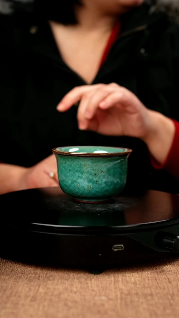 【闪购商品】99#一级品原矿钧瓷炉钧釉压手杯