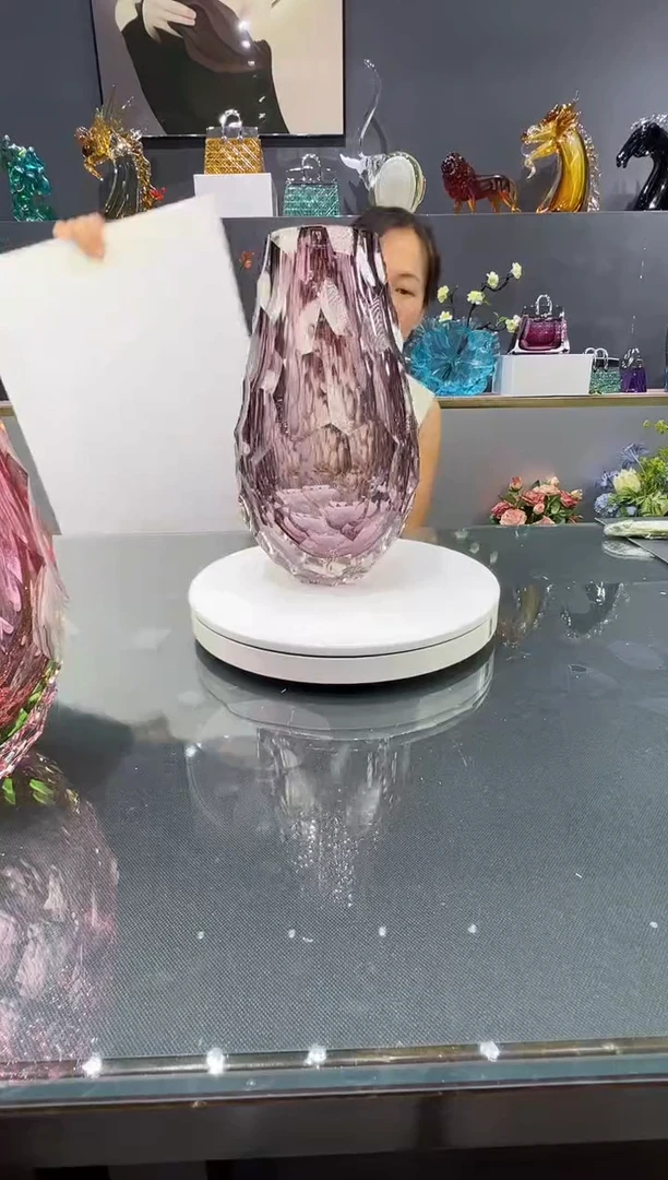 琉璃水晶琉璃花瓶1个   孤品