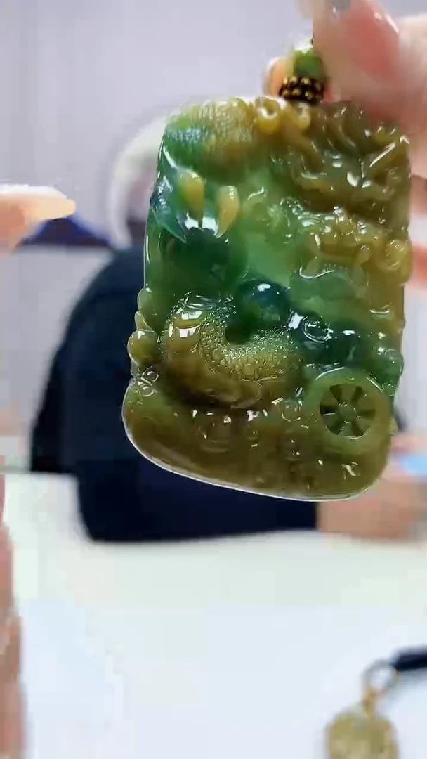 定制翡翠未镶嵌4898DD-毛货挂件146