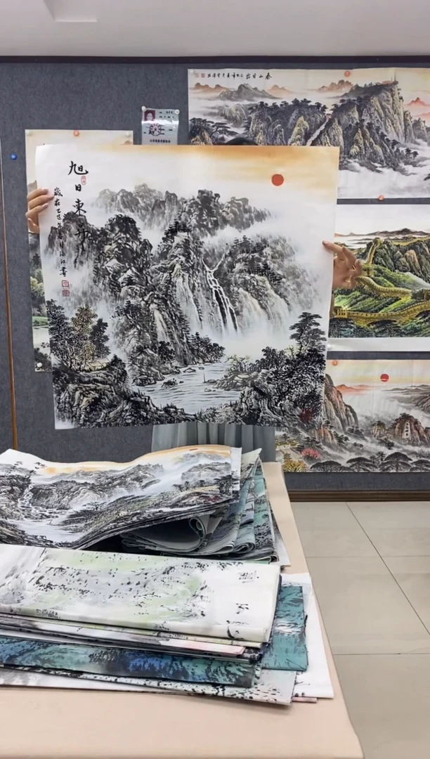 国画福利！沈泳江手绘 四尺斗方68*68cm