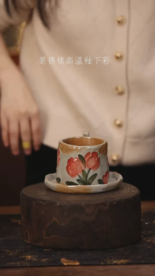 陶瓷景德镇高温釉下手绘陶瓷@L003@