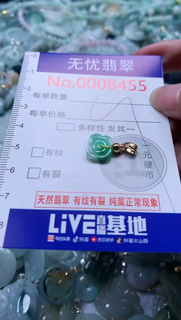 翡翠未镶嵌吊坠(不含链)8455