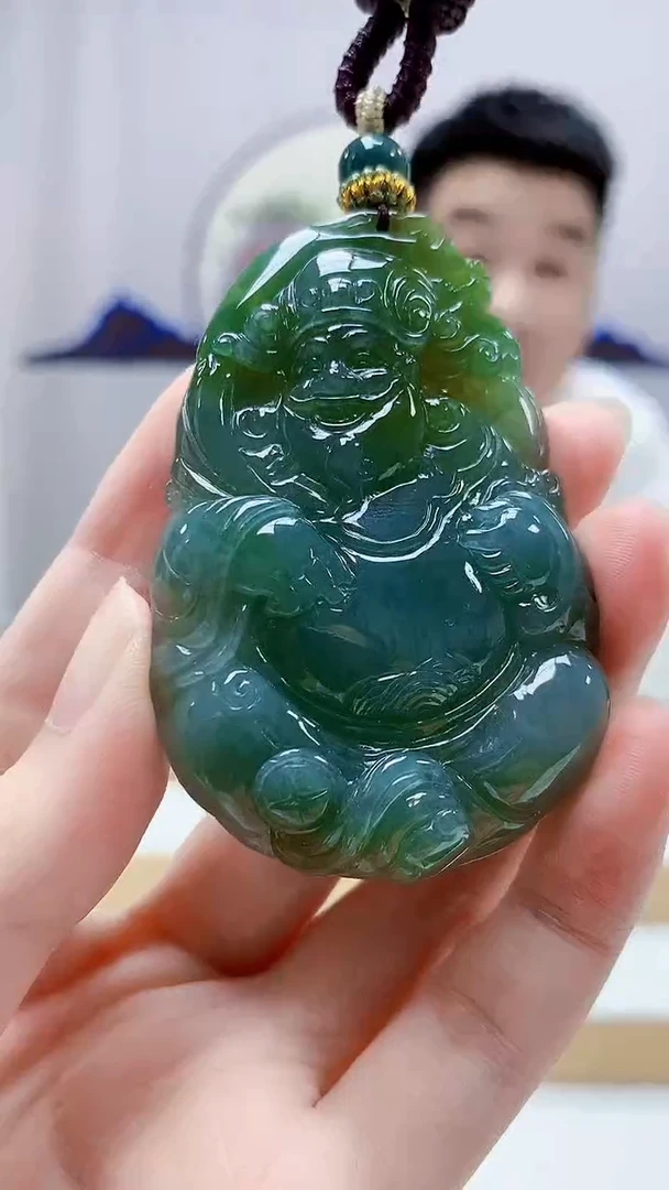 未镶嵌定制翡翠5028zm-毛货挂件财神21