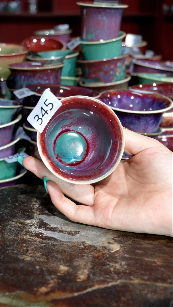 摆件 精品窑变钧瓷茶器