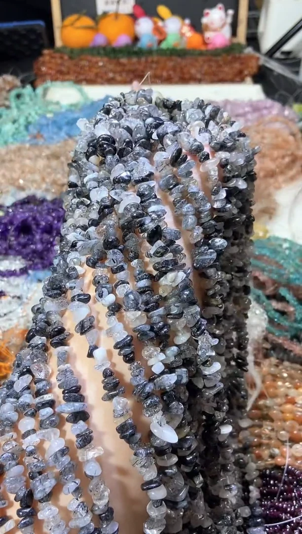 水晶珠宝半成品未镶嵌黑发晶