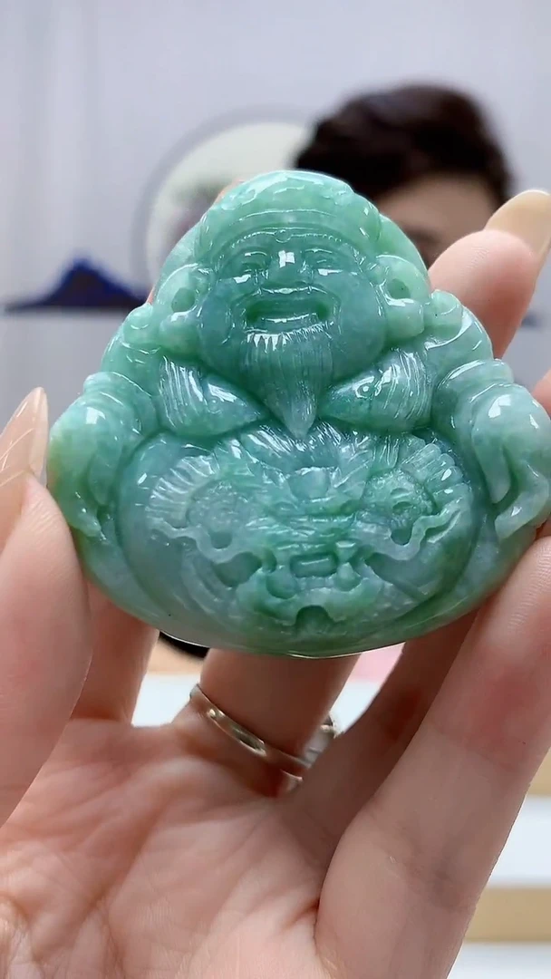 未镶嵌定制翡翠4829DD-毛货挂件67