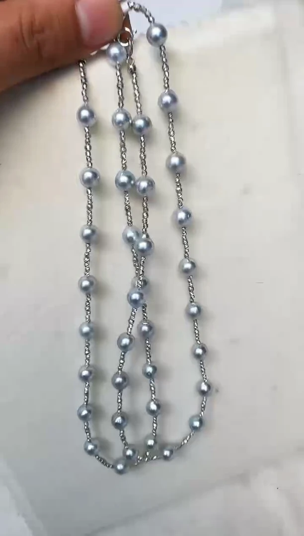 海水珍珠银S925镶嵌颈饰巴洛克多样性发其一