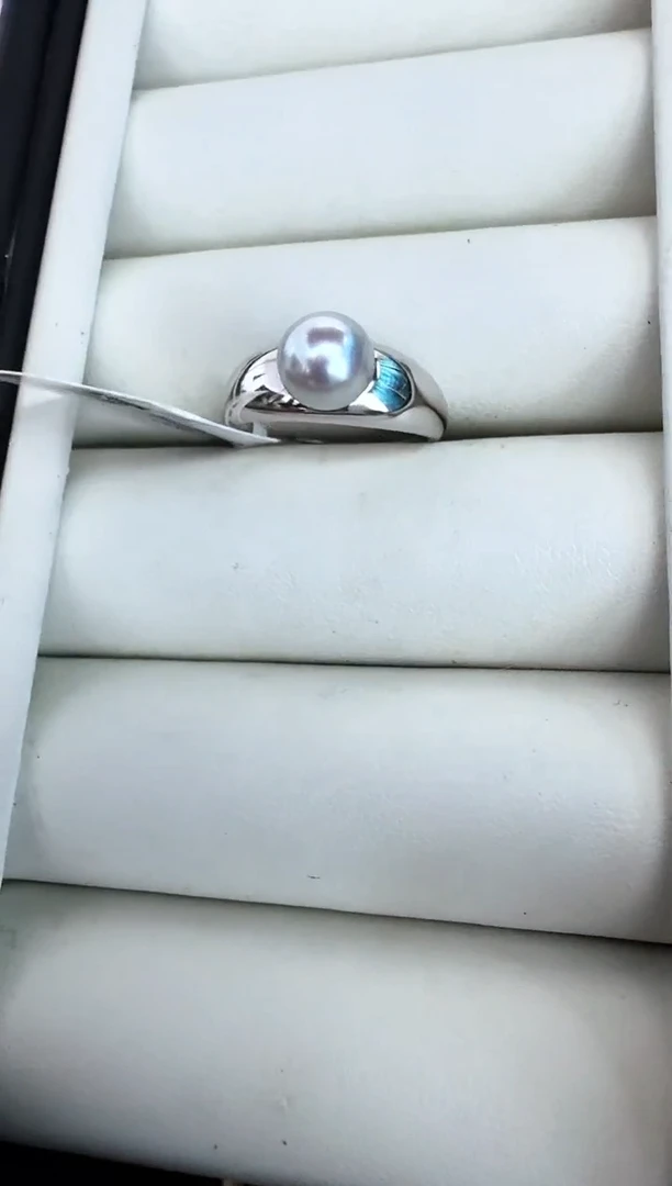 【闪购商品】海水珍珠戒指银S925镶嵌戒指