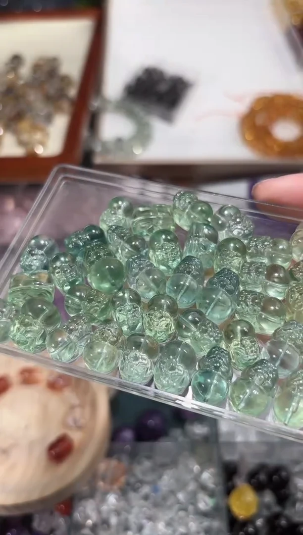 【闪购商品】水晶手串未镶嵌绿萤石貔貅一个约卡10