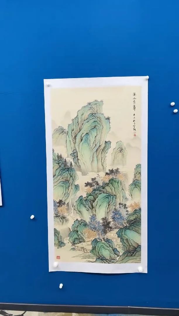 【闪购商品】国画张-红皮原作山水/无框/L带红皮书