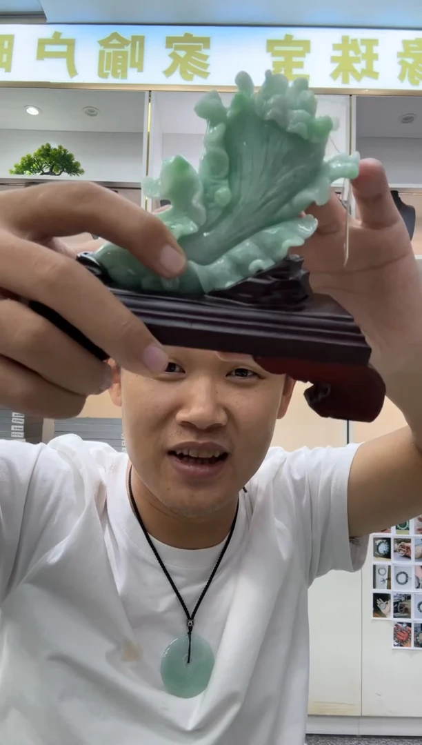 颈饰未镶嵌翡翠好***来天然翡翠A货孤品一件