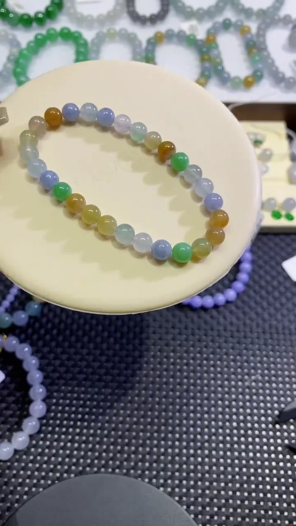 翡翠散珠卡7多宝手串