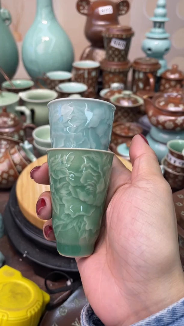 瓷 微瑕 慧仙青瓷 特价福利