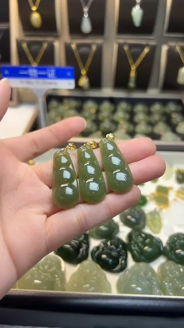 吊坠(不含链)银S925镶嵌和田玉 吊坠(不含链) 银S925镶嵌 和田玉