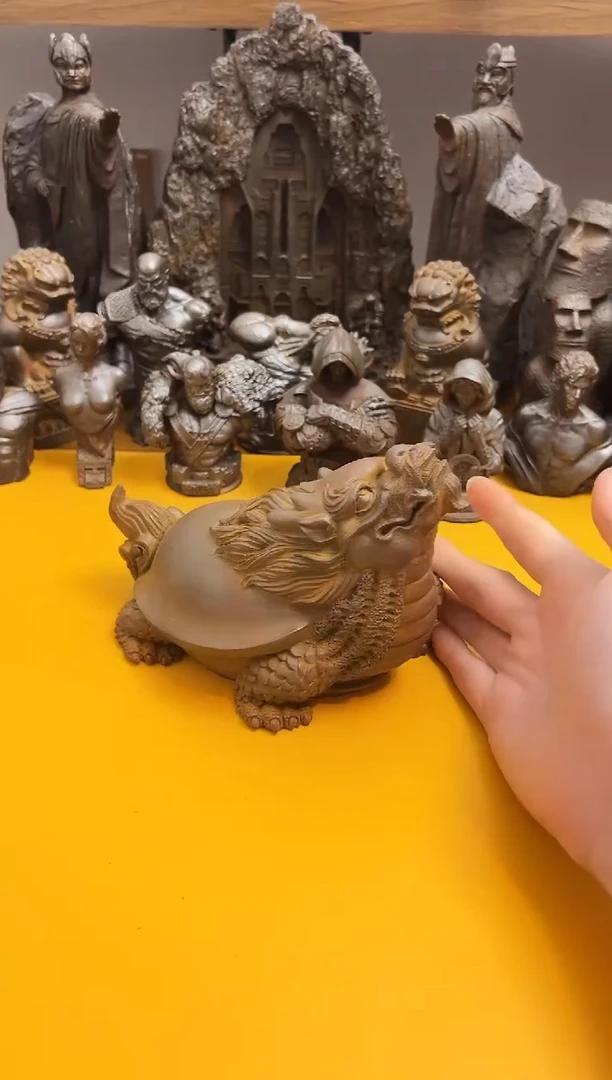 金属魏*实心铁艺---龙龟