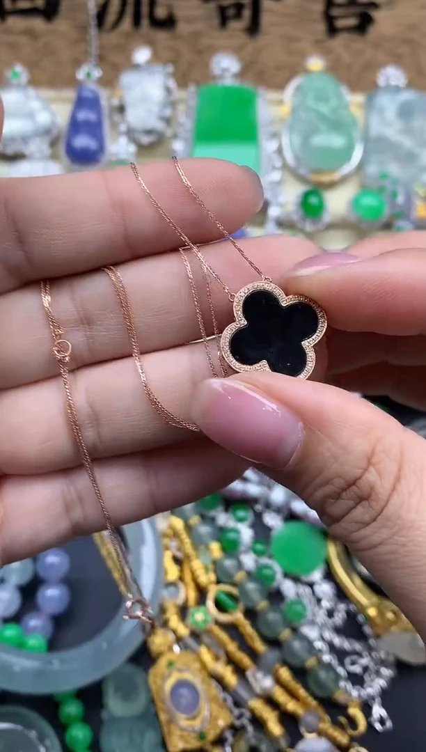 【闪购商品】翡翠颈饰18K金镶嵌348-中国好珍宝