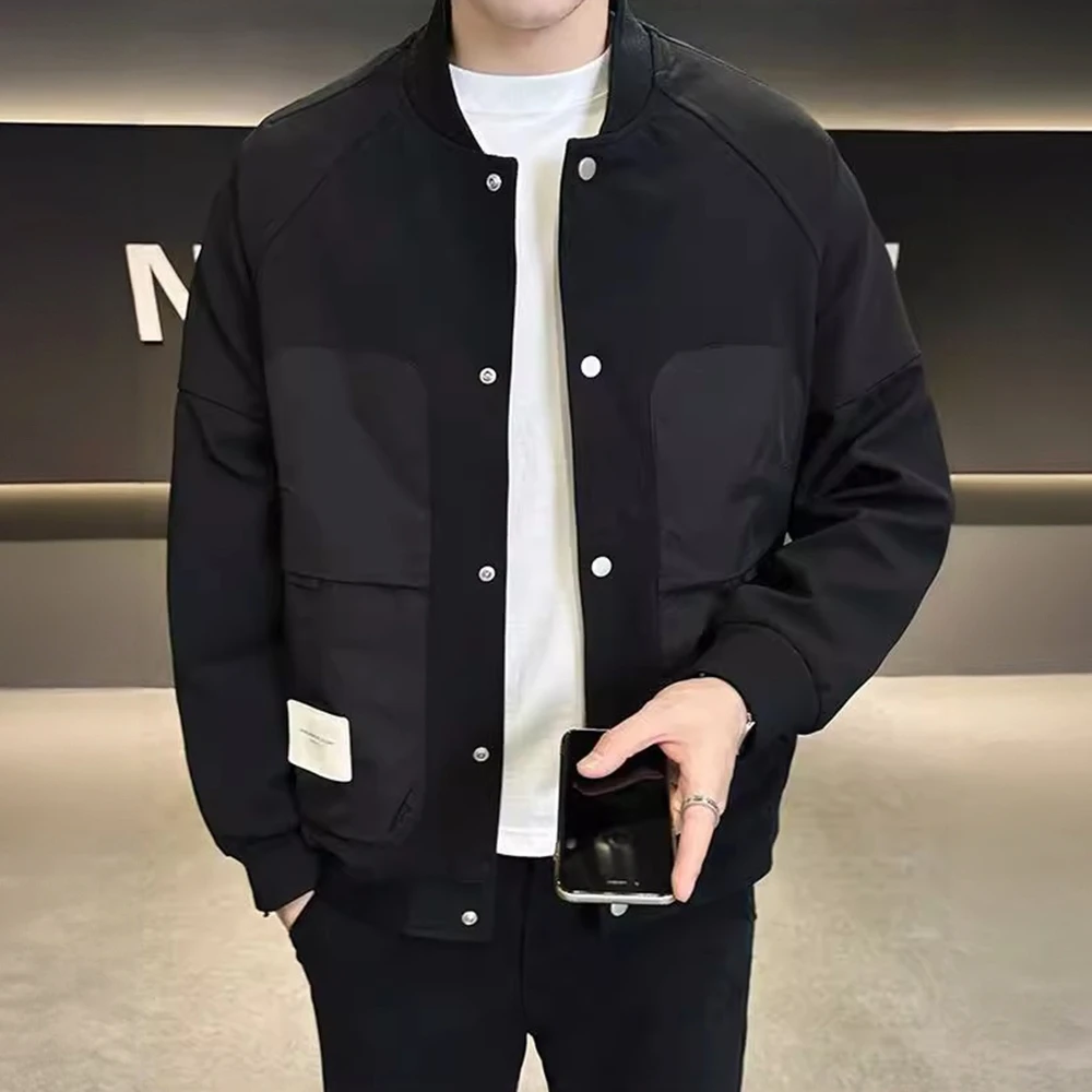 PinkAvril夹克男春秋季2025休闲百搭工装男士棒球服外套冬装上衣