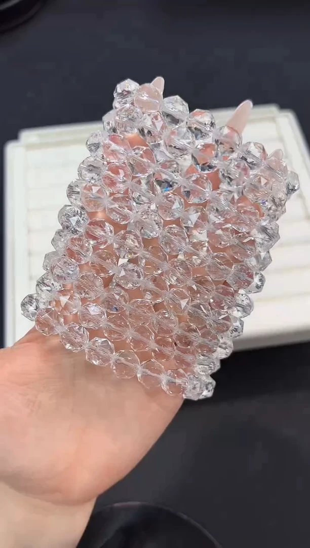 水晶手串未镶嵌67V样性发其一【1条】默认微瑕10mm