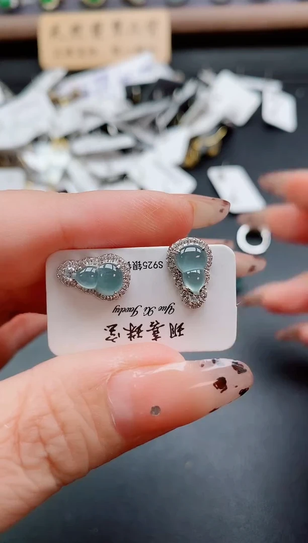 银S925镶嵌戒指翡翠1